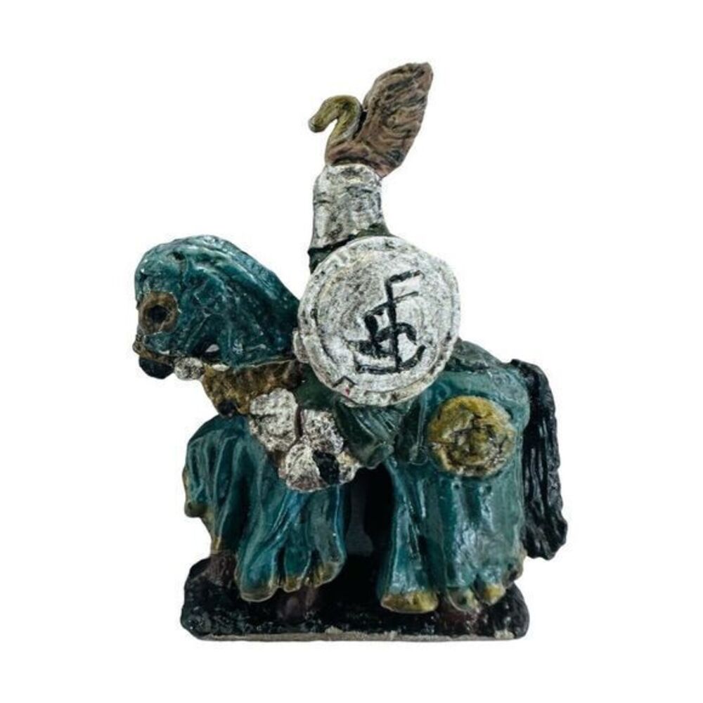Knight With Horse Armor Class 4 Miniature Fantasy AD&D Hand Painted 1977 #1070‎